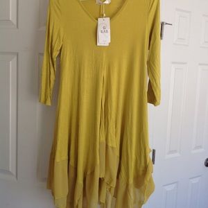Yellow tunic top